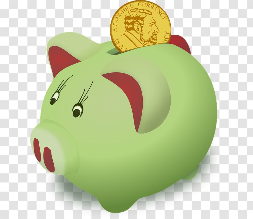 Piggy Bank Clip Art - Savings - Mint Green Transparent PNG