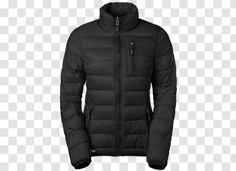 Hoodie Jacket The North Face Down Feather Coat - Black Transparent PNG