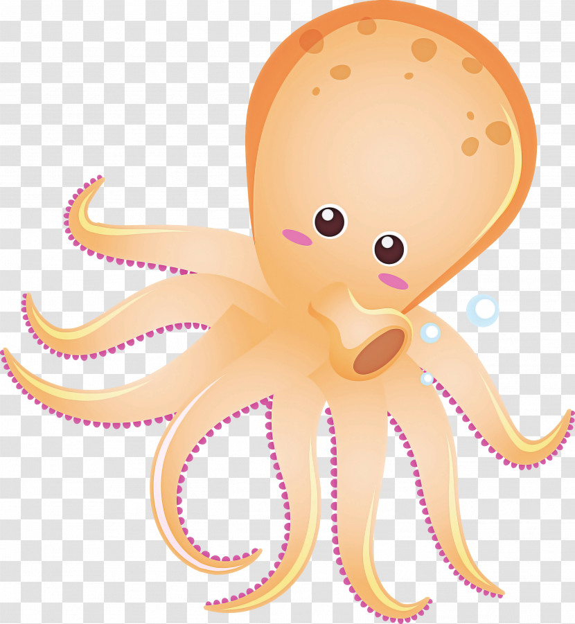 Octopus Giant Pacific Octopus Octopus Pink Cartoon Transparent PNG