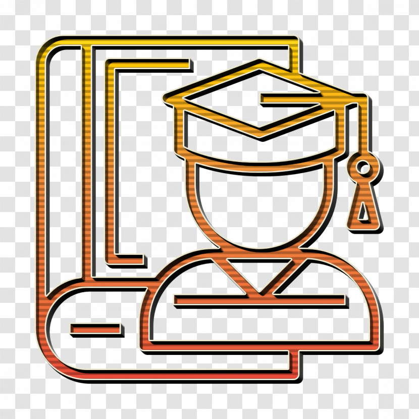 Book And Learning Icon Graduate Icon Mortarboard Icon Transparent PNG
