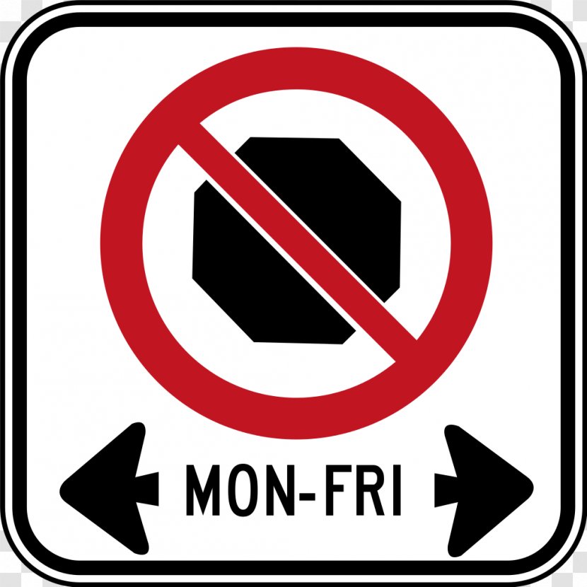 Ontario Parking Traffic Sign Road - Parallel - Stop Transparent PNG
