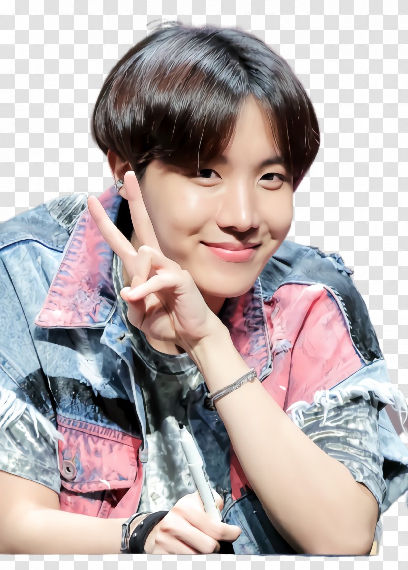 BTS J Hope - Hairstyle - Thumb Sitting Transparent PNG