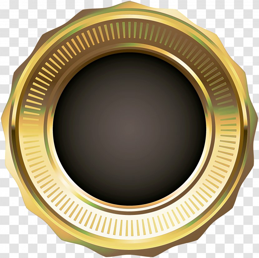 Yellow Mirror Circle Brass Metal - Oval Transparent PNG
