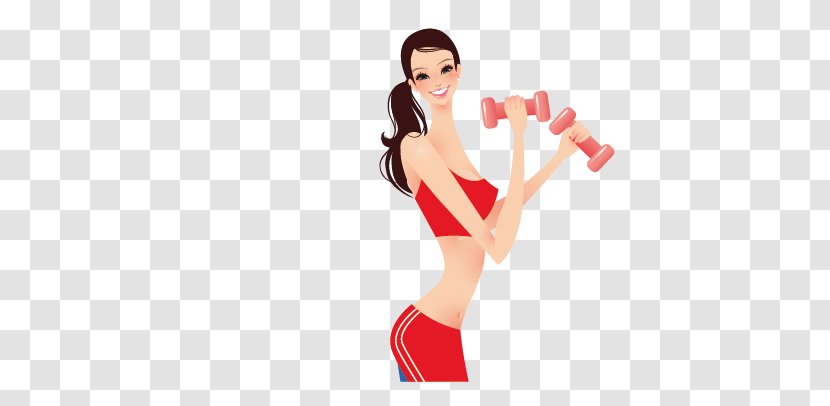 Physical Fitness Dumbbell Bodybuilding - Tree - Girls Transparent PNG