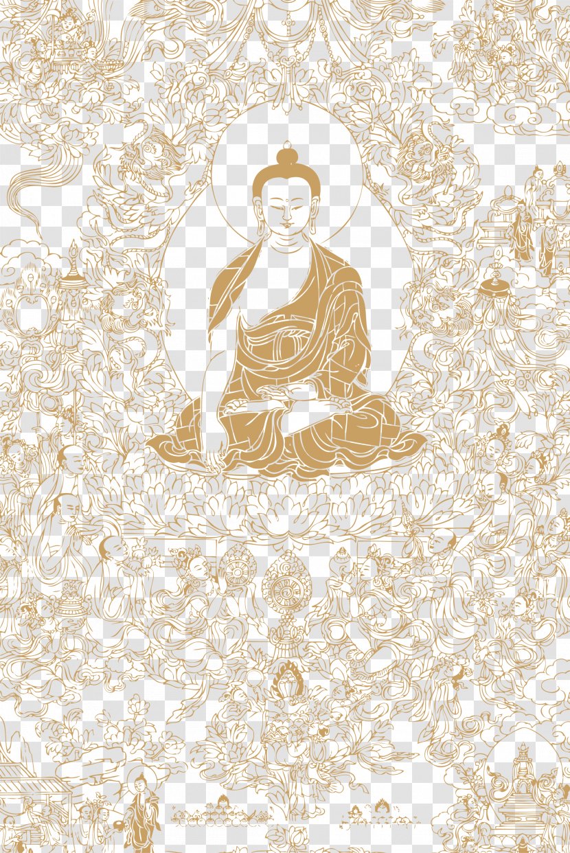Buddhahood Illustration - Bodhisattva - Hand Painted Buddha Transparent PNG