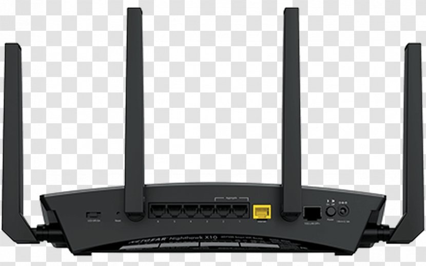 NETGEAR Nighthawk X10 Wireless Router Wi-Fi - Silhouette Transparent PNG