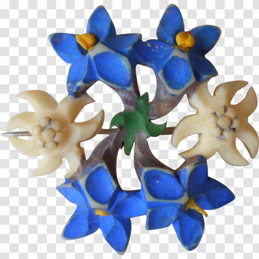 Blue Gentians Cut Flowers Pin - Petal Transparent PNG