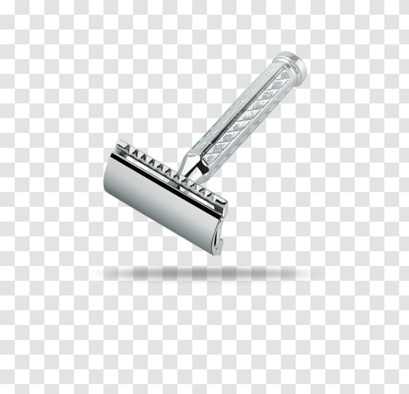 Merkur Safety Razor Shaving Comb - Silver Transparent PNG