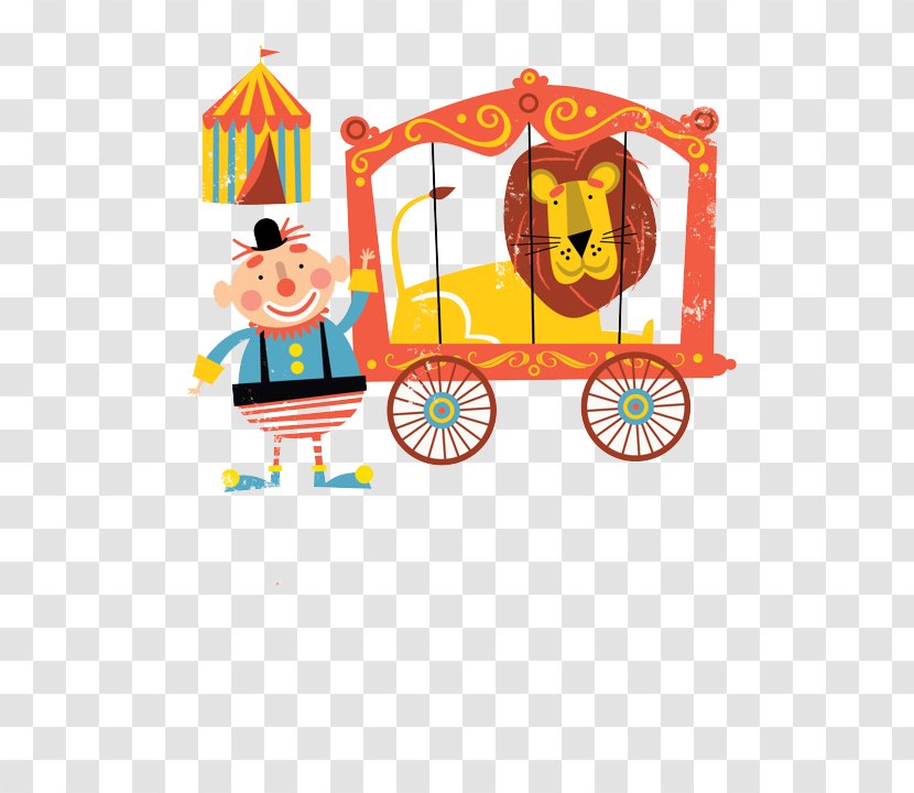 Cirque Calder Circus Clown Illustration - Area - Clowns And Lion Transparent PNG