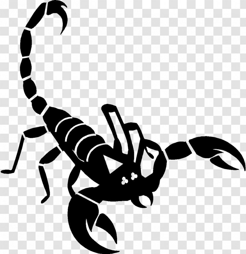 Scorpion Clip Art - Black And White Transparent PNG