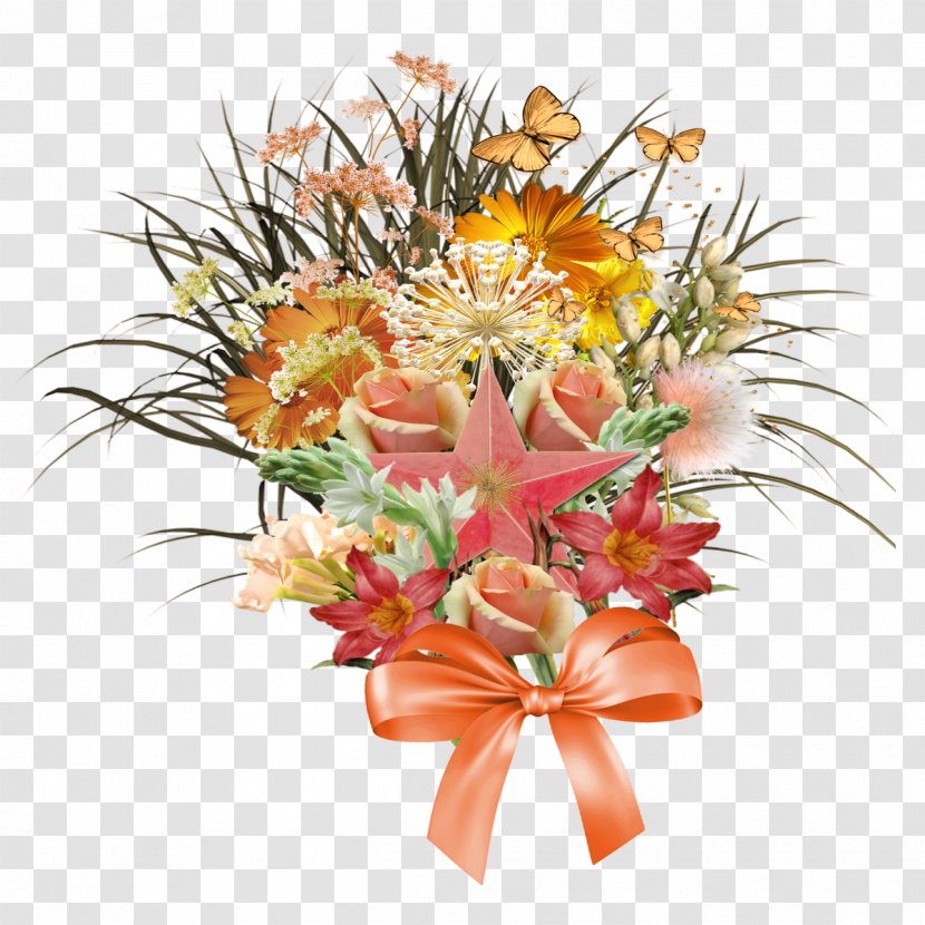 Floral Design Flower Bouquet Cut Flowers Vase - Petal - A Basket Of Transparent PNG