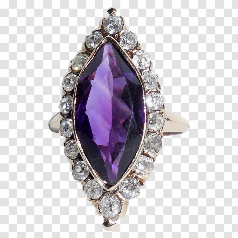 Amethyst Ruby Brooch Diamond Transparent PNG