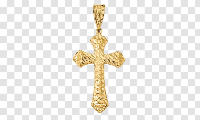 Charms & Pendants Cross Necklace Crucifix Christian - Bling - Large Gold Earrings Transparent PNG