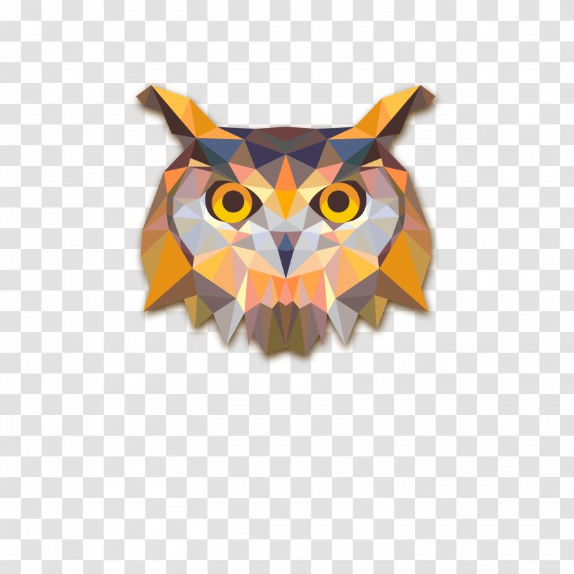 Owl Sticker Geometry Wall Decal - Painting Transparent PNG