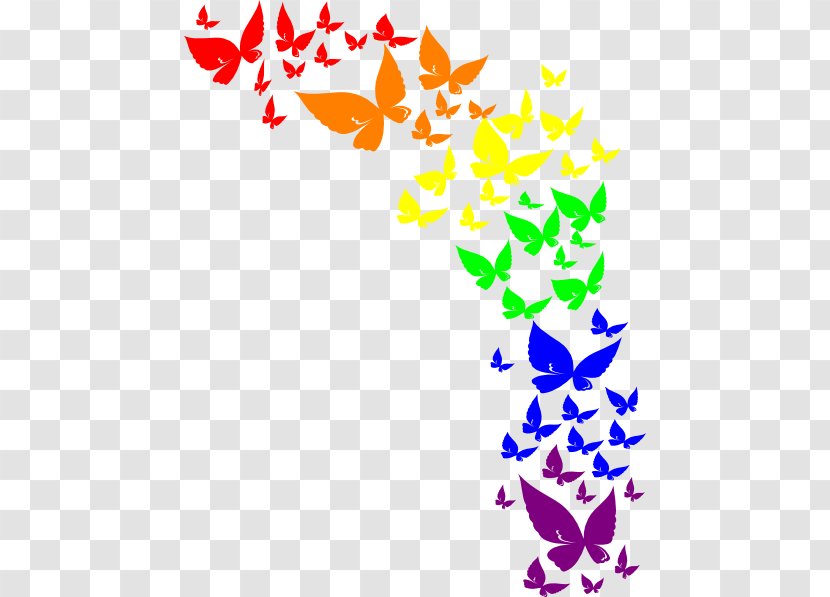 Butterfly Rainbow Clip Art - Branch Transparent PNG