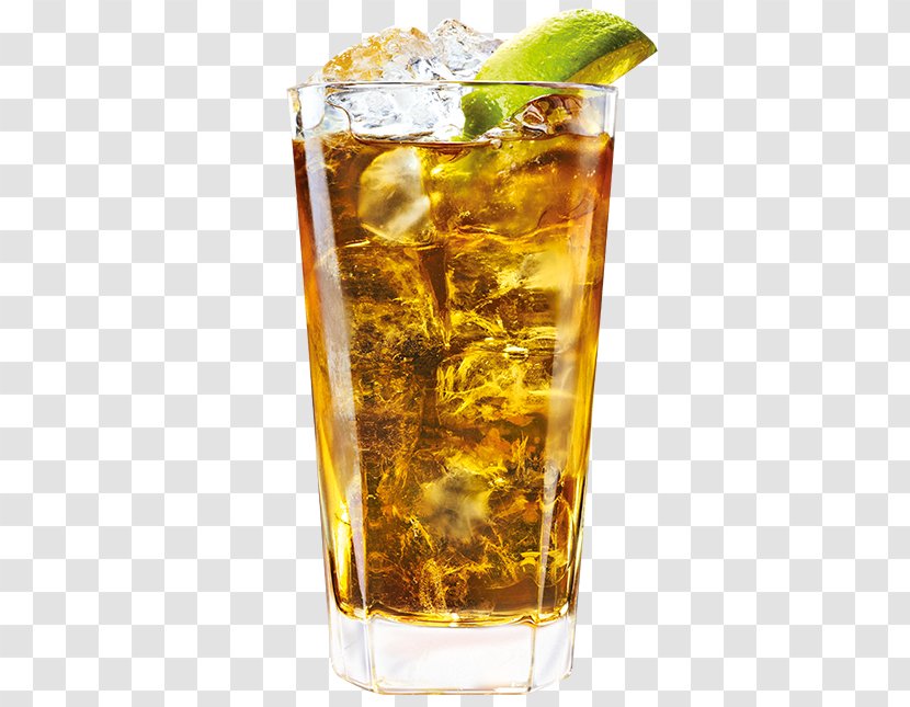 Rum And Coke Long Island Iced Tea Cocktail Garnish Dark 'N' Stormy - Old Fashioned Glass Transparent PNG