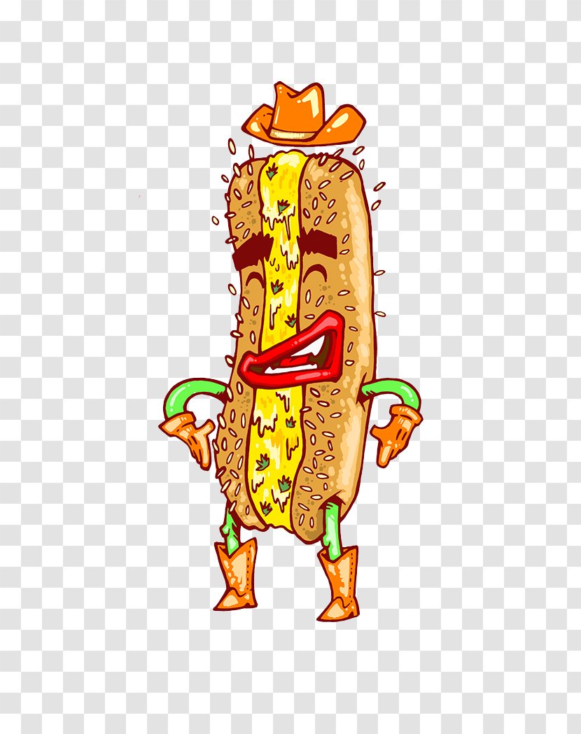 Illustration - Artworks - Happy Hot Dog Transparent PNG