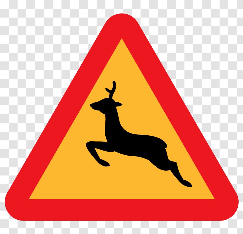 White-tailed Deer Traffic Sign Road Clip Art - Silhouette Transparent PNG