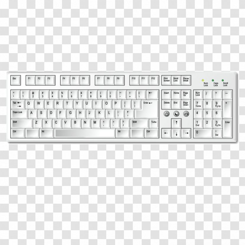Computer Keyboard Clip Art - Area - White Transparent PNG