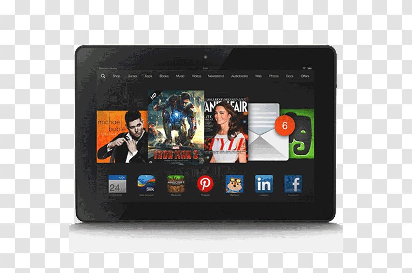 Amazon Kindle Fire HDX 7 Amazon.com 8.9 HD 10 - Tablet Computer - Android Transparent PNG