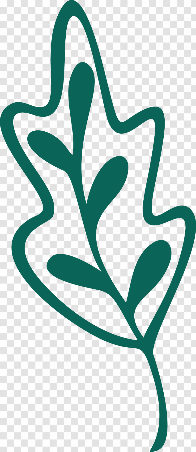 Leaf Plant Stem M-tree Flower Teal Transparent PNG