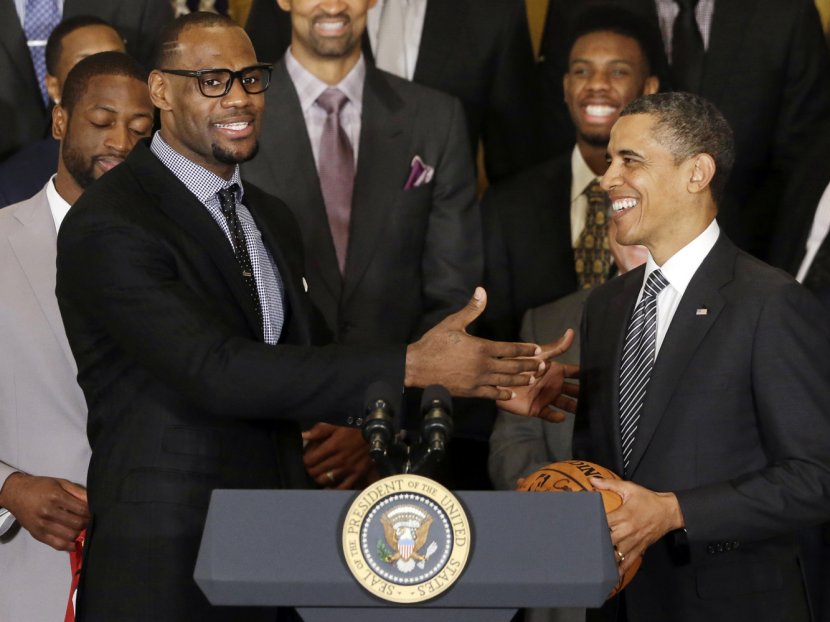 LeBron James White House Barack Obama Miami Heat Cleveland Cavaliers Transparent PNG