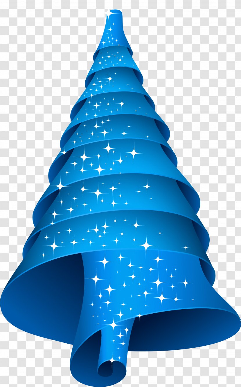 Christmas Tree Blue Spiral - Electric Transparent PNG