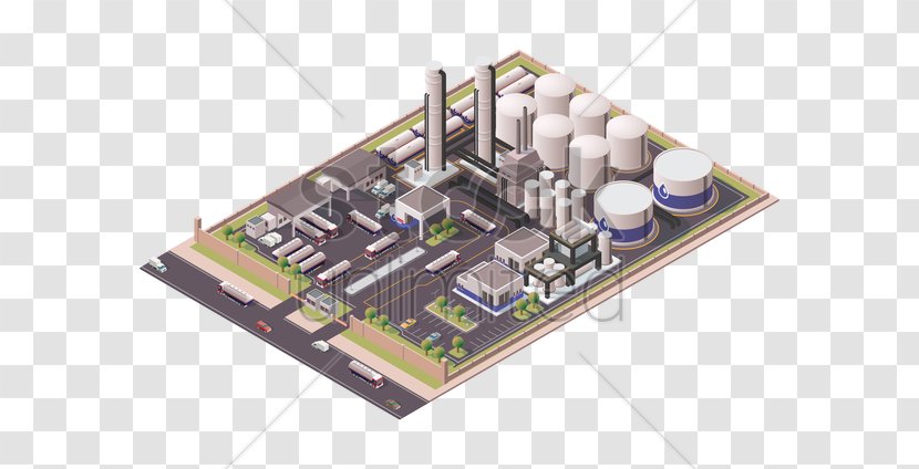 Oil Refinery Factory Building - Chemical Plant Transparent PNG