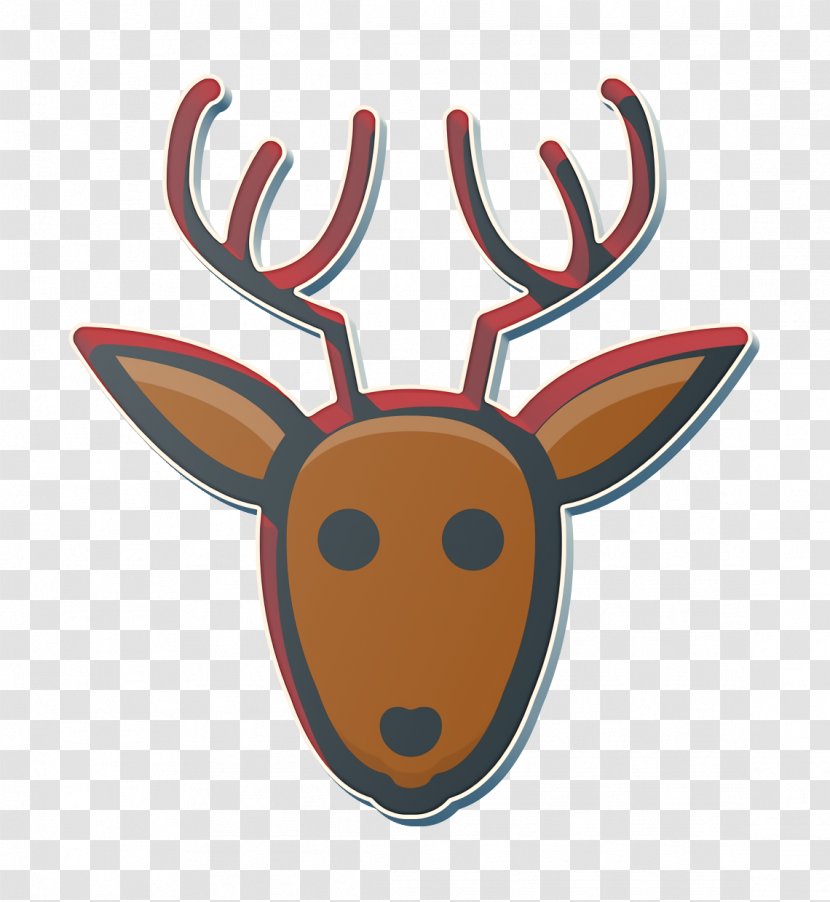 Animal Icon Christmas Deer - Rudolf - Moose Horn Transparent PNG
