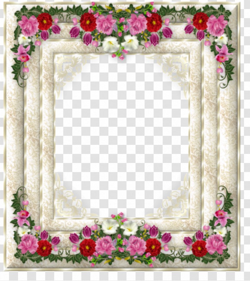 Cut Flowers Floral Design - Decorative Frame Transparent PNG