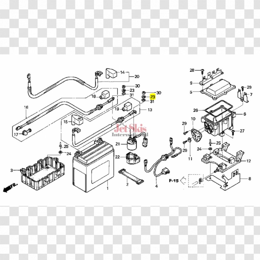 Honda Rincon Wiring Diagram Car Personal Water Craft - Engine Transparent PNG