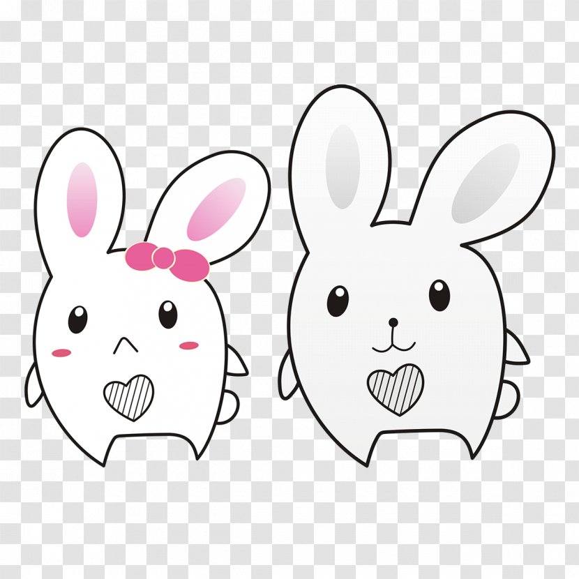 Domestic Rabbit Cartoon Clip Art - Snout - Rabbits Transparent PNG