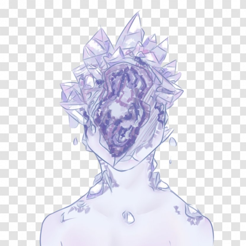Ear Legendary Creature Hair Sketch - Lavender Transparent PNG