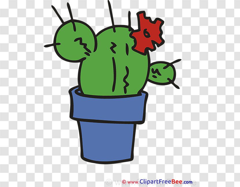 Clip Art Flowering Plant Green Food Cartoon - Flowerpot - Cactus Clipart Transparent PNG
