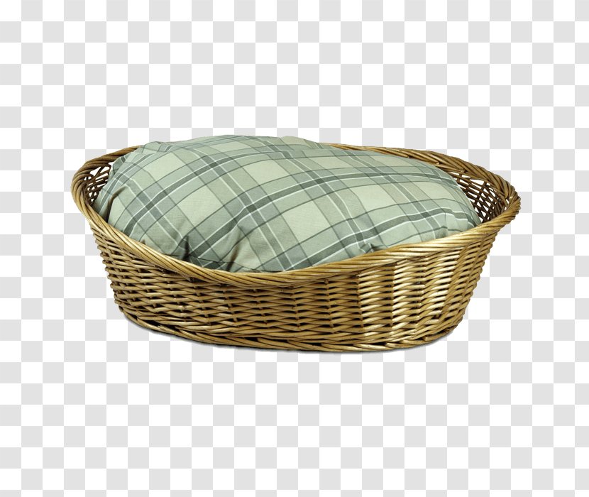Dog Wicker Basket Pet Bed - Full Plaid - Bamboo Transparent PNG