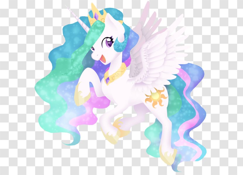 Drawing Princess Celestia Speed Painting DeviantArt - Cartoon - Organism Transparent PNG