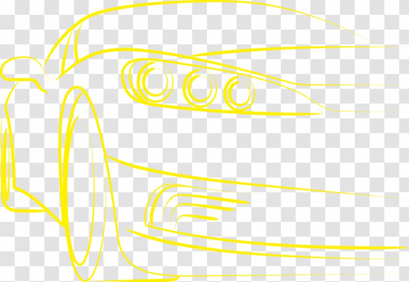 Car Line Product Angle Clip Art - Yellow - Click Here Transparent PNG