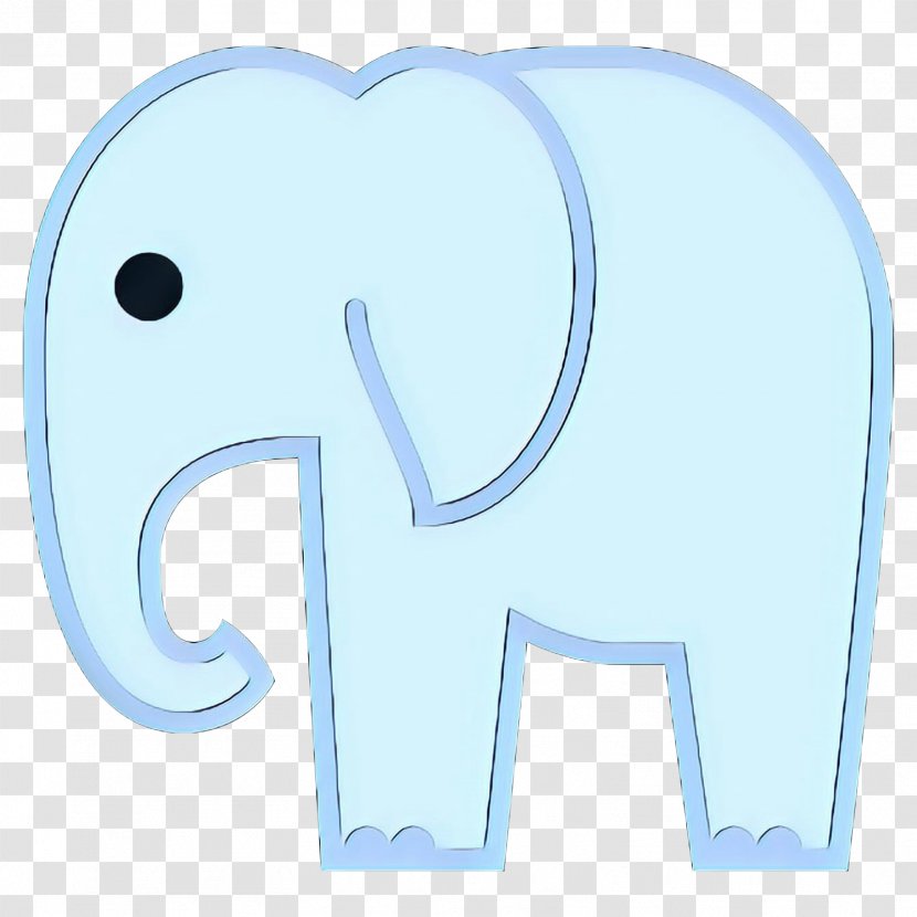 Indian Elephant - Snout - Blue Transparent PNG