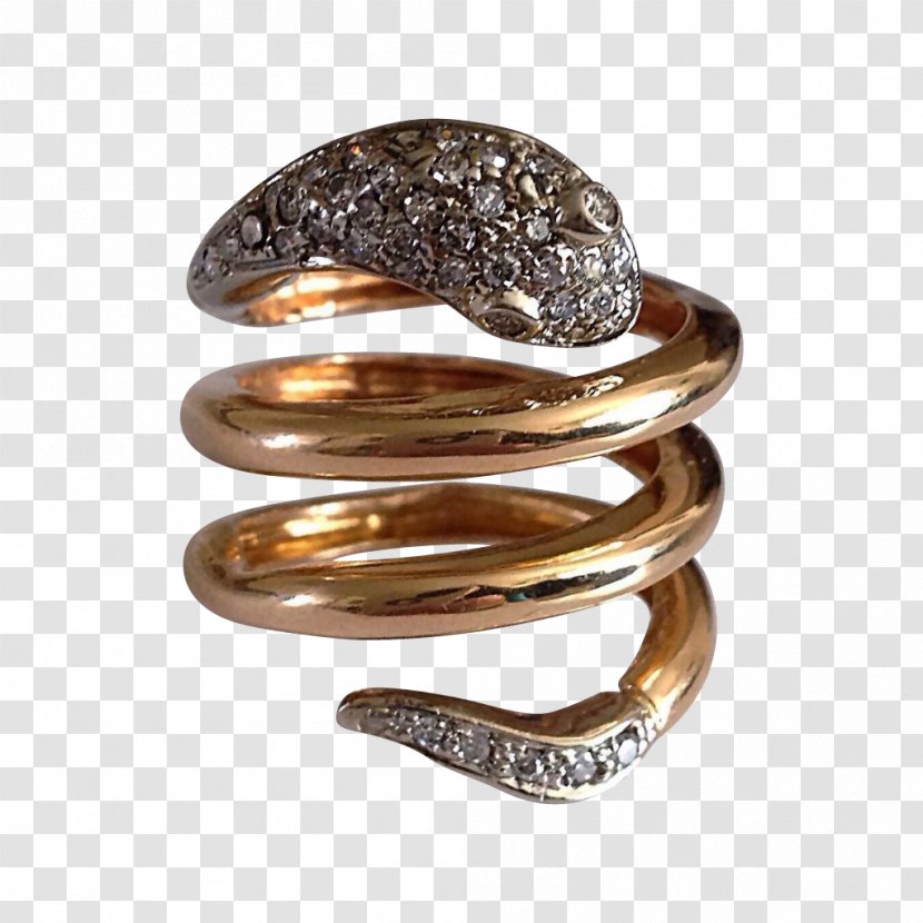 Ring Gold Silver Snakes Jewellery - Metal Transparent PNG
