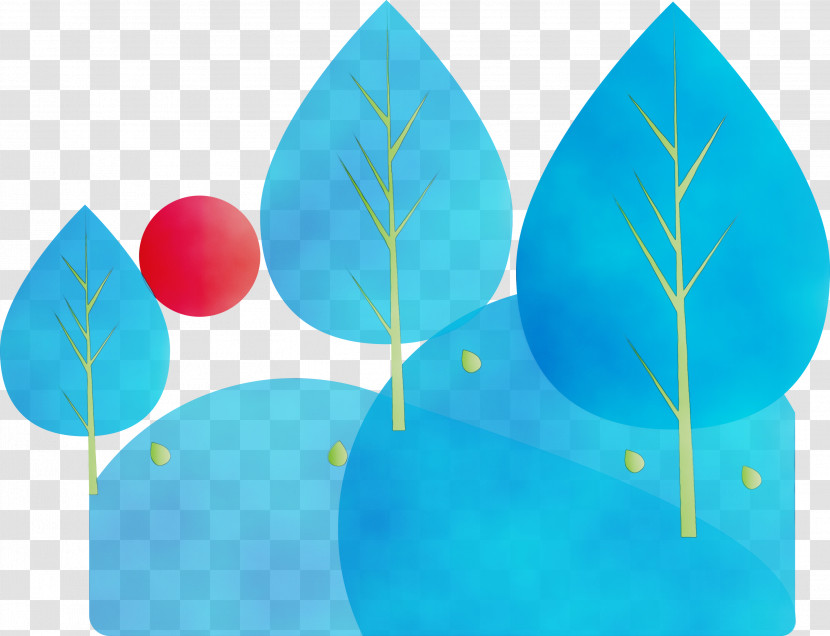 Leaf Turquoise Aqua Blue Azure Transparent PNG