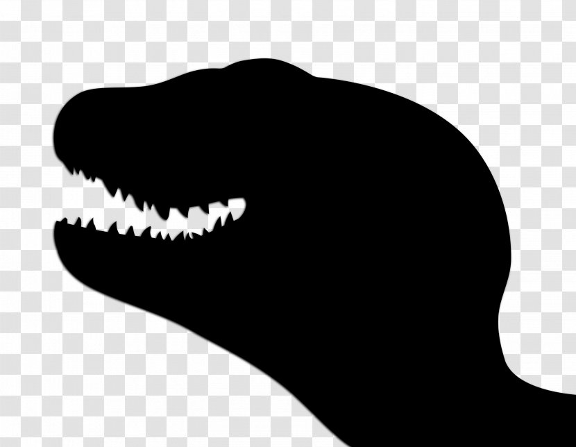 Tyrannosaurus Nose Mouth Jaw Font - Blackandwhite - Black M Transparent PNG