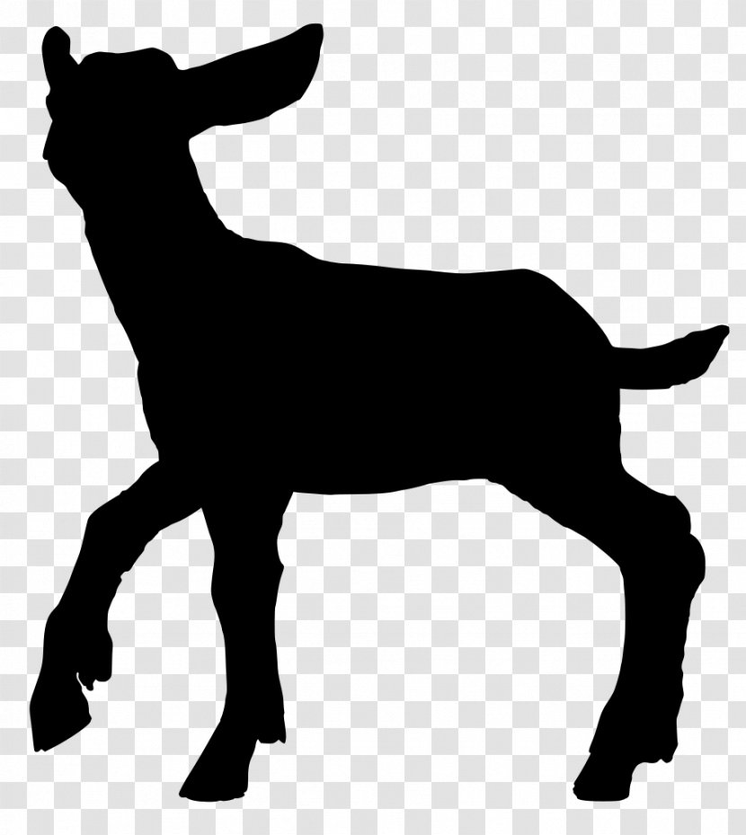 Goats Silhouette Line Art Goat Burro - Animal Figure Tail Transparent PNG