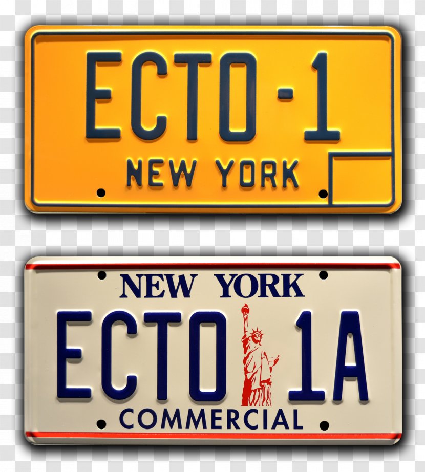 Vehicle License Plates Slimer Car Peter Venkman Stay Puft Marshmallow Man - Text Transparent PNG