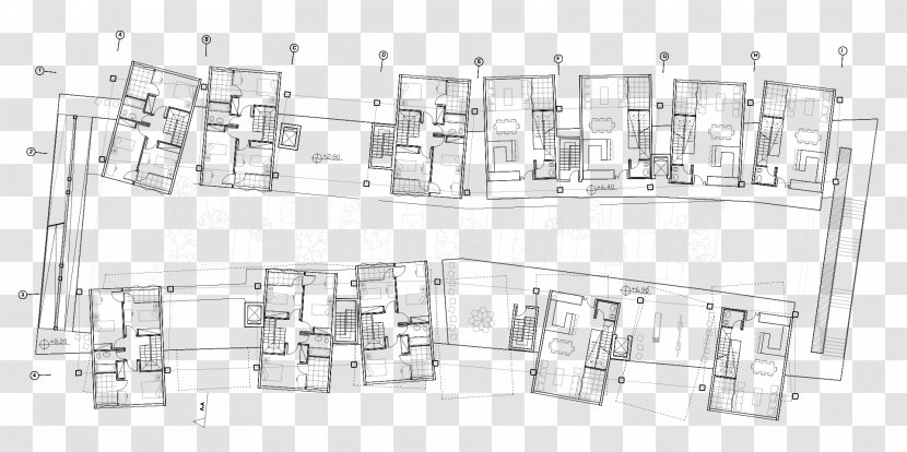 Sketch Product Design Engineering Line Art - Architectural Complex Transparent PNG