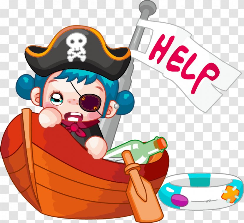 Piracy Cartoon Ship - Christmas - Little Pirate Transparent PNG