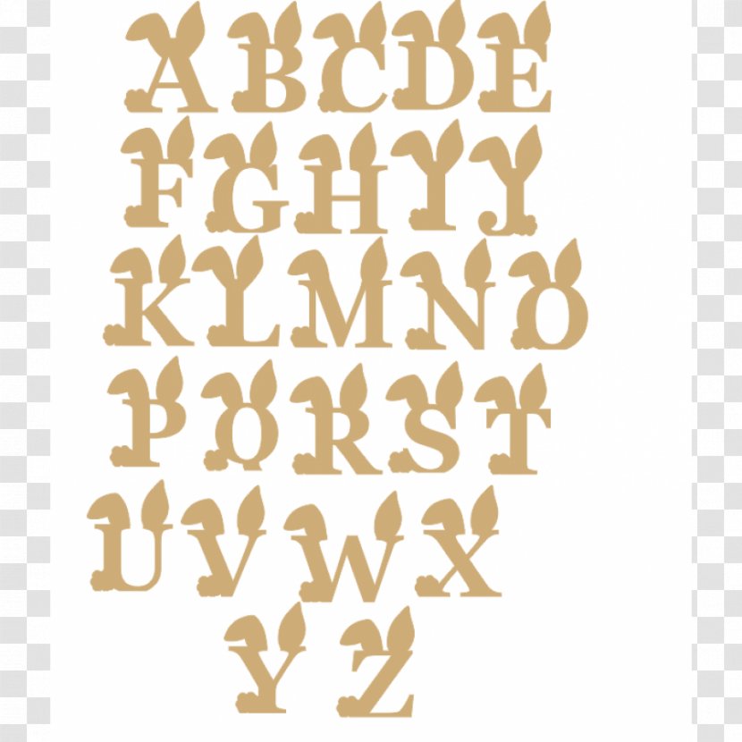 Letter Washington Capitals Easter Bunny Alphabet Font - Craft - Area Transparent PNG