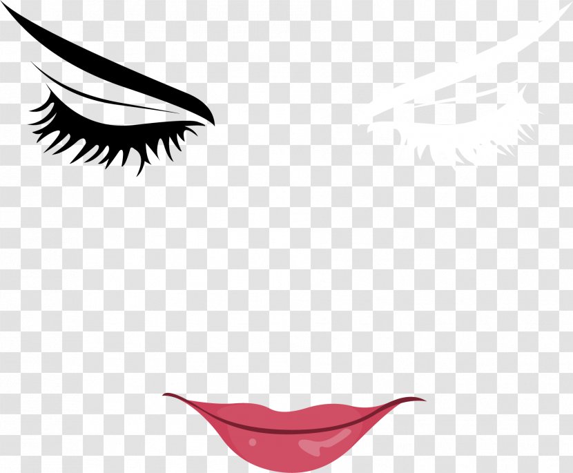 Woman With Eyes Closed Eyebrow Clip Art - Beauty - Hand Painted Characters Transparent PNG
