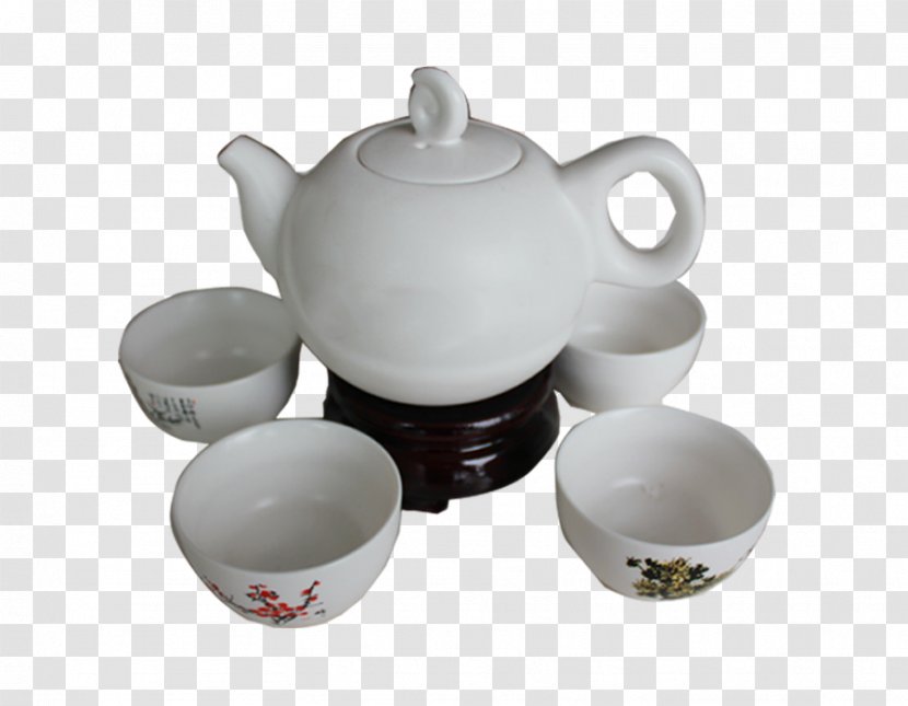 Teapot Ceramic Porcelain - Lid - Tea Set Transparent PNG