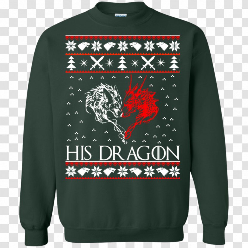 T-shirt Christmas Jumper Hoodie Jon Snow Sweater - Ugly Transparent PNG