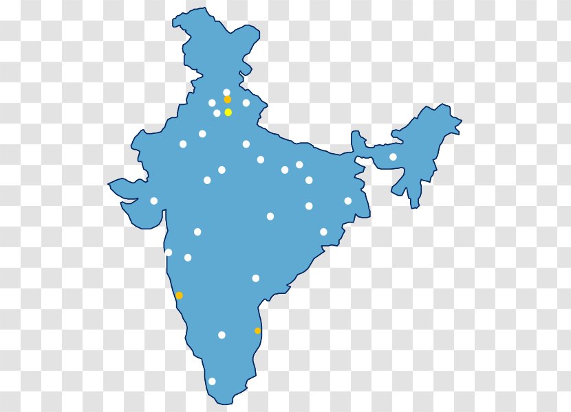 Flag Of India Vector Map - Area Transparent PNG